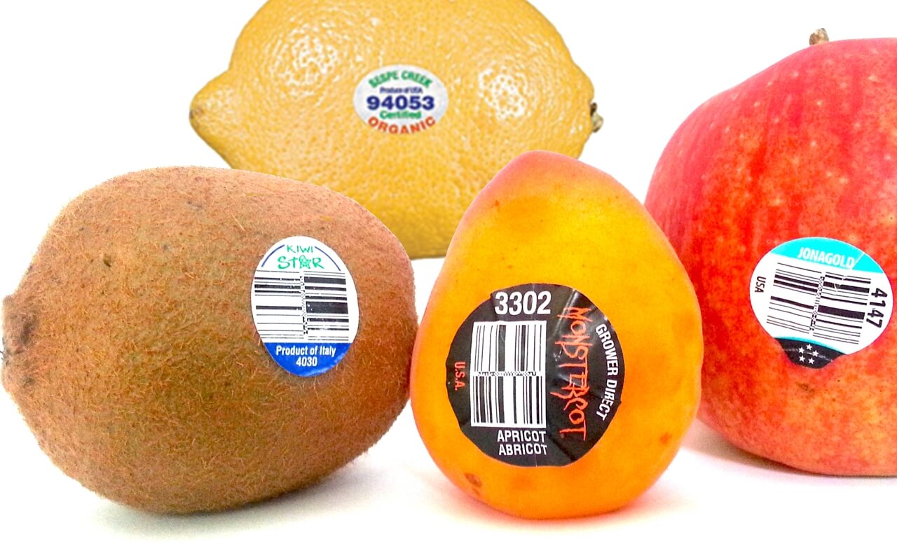 what does a sticker on fruit means?