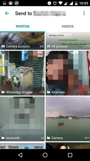 Improved photo sharing Gallery WhatsApp